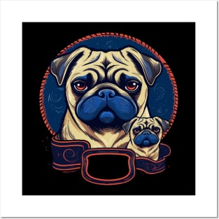 Pug Fathers Day Posters and Art